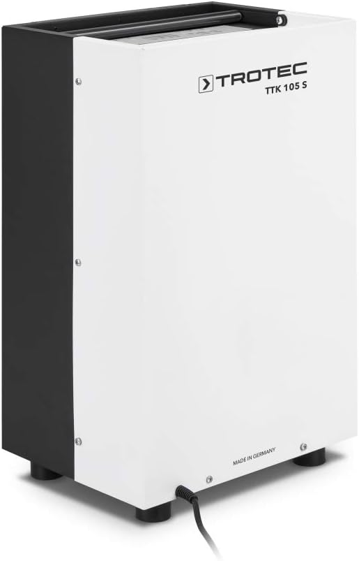 TROTEC Luftentfeuchter, 112,5 m, 5,2 l, 45 m, 30 l, Weiß/Schwarz, Gewerbe TTK 105 S Bautrockner, hygrostatgesteuert