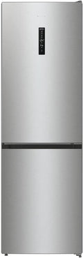 Gorenje Kühl-Gefrierkombination, 300.0 liters, 185 cm, 204 l, 38 dB, Edelstahl