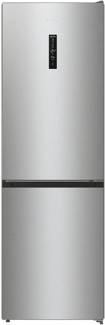 Gorenje Kühl-Gefrierkombination, 300.0 liters, 185 cm, 204 l, 38 dB, Edelstahl