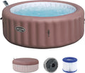Bestway Aufblasbare Pools, 196 x 71 cm, Terrakotta/Weiß/Blau, ® Lay-Z-SPA® Energiespar-Whirlpool Hawaii AirJet™