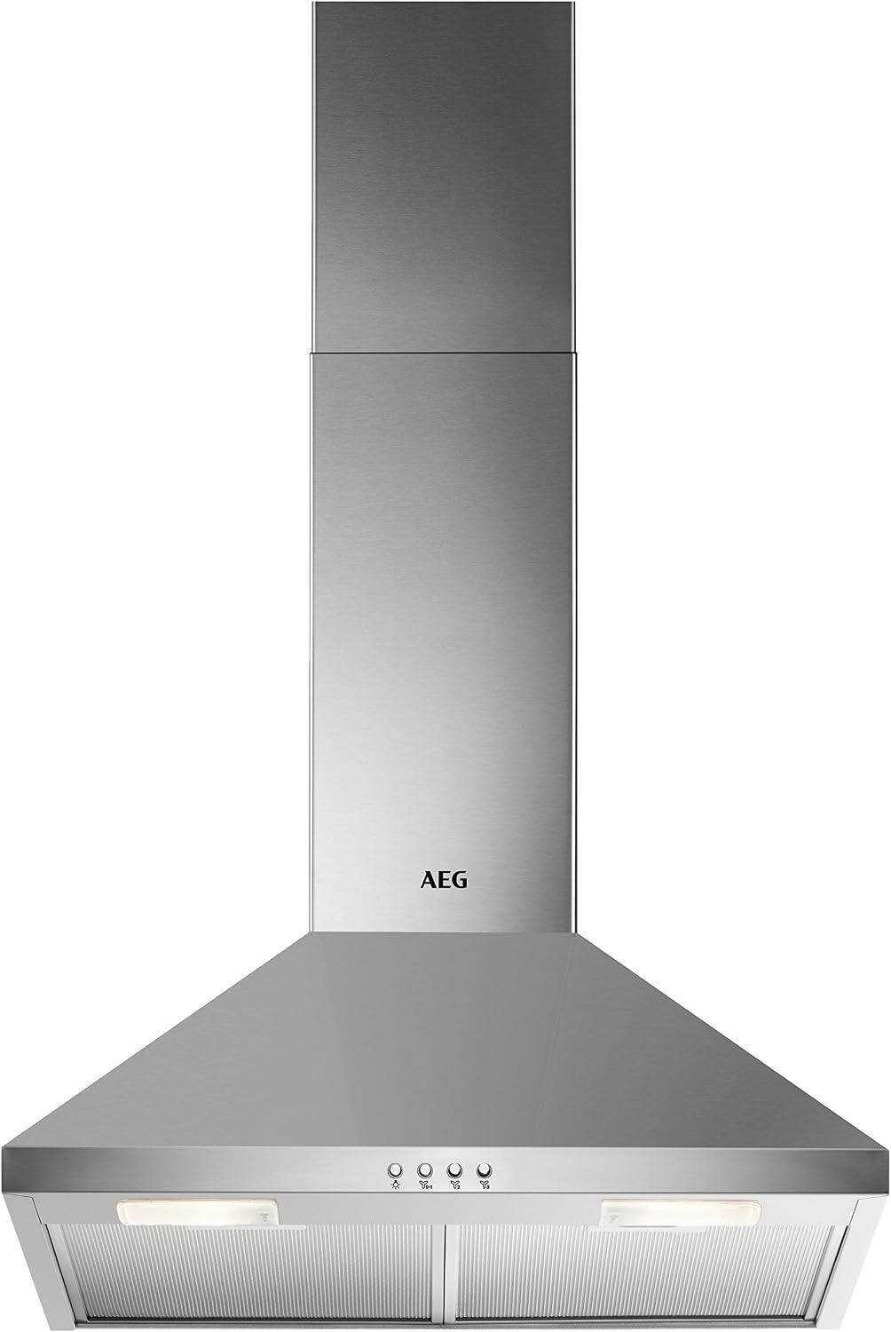 AEG Dunstabzugshaube, 245 m, 73 dB, 60 cm, Edelstahl, DKB2630M Kamin- / Serie 3000 mit LED-Beleuchtung / Abluft