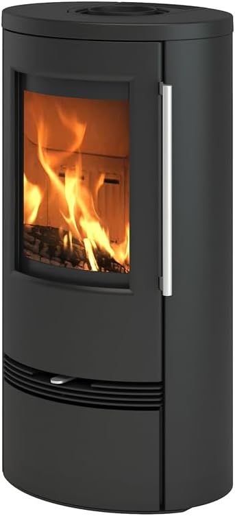 TermaTech Kaminofen, 5 kW, Schwarz, TT21RL Stahl Danish Design Holzofen modern