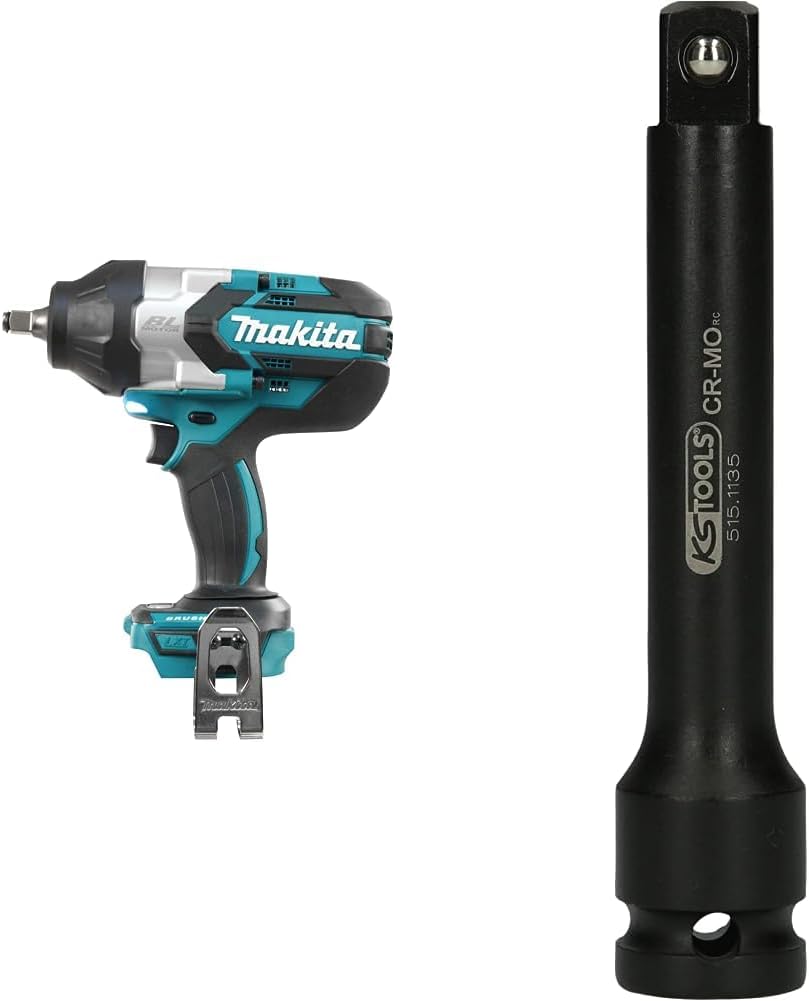 Makita Steckschlüsselsätze, 18,0 V, 125 mm, Blau/Schwarz, DTW1002Z Akku-Schlagschrauber (ohne Akku, ohne Ladegerät)