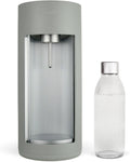 Mysoda Küche,Haushalt & Wohnen,Elektrische Küchengeräte, Salbeigrün/Silber, Stilvoller Glassy Wassersprudler aus Holzkomposit