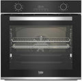 Beko Backofen, 3300 W, 72 L, Schwarz/Edelstahl, Schwarz mit Edelstahl-Finish, Umluftofen, Einbau, Kindersicherung