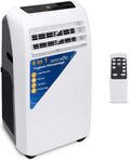 SereneLife Klimaanlage, 42 m, Weiß/Schwarz, mobil 4-in-1: Luftkühler, Ventilator, Luftentfeuchter + Heizung, Tragbares Klimagerät mit Abluftschlauch
