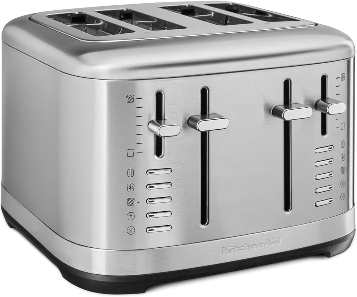 KitchenAid Toaster, 3,2 cm, 1960 W, Edelstahl, 5KMT4109ESX für 4 Scheiben, Manuelle Bedienung, 7 Bräunungsstufen