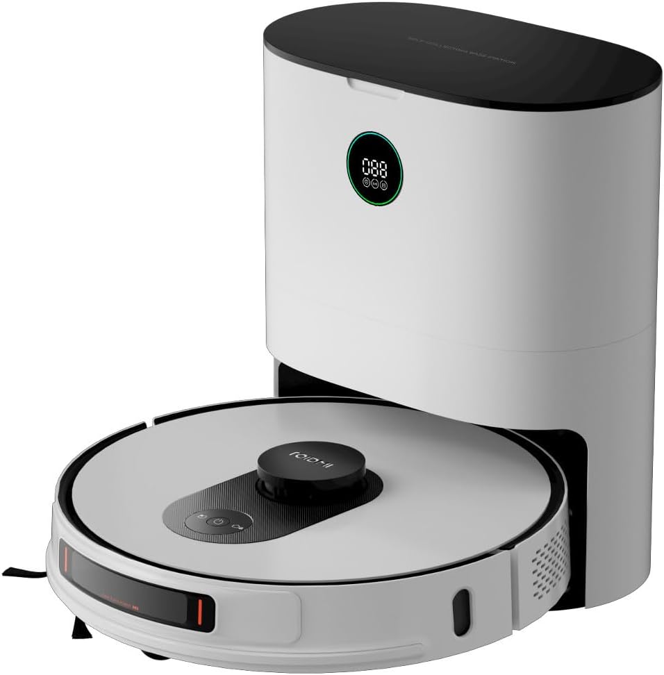 ROIDMI Staubsauger, Weiß/Schwarz, Robotic Vacuum Cleaner EVE MAX