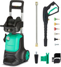 Amazon Basics Hochdruckreiniger, 145 bar, 2200 W, 500 l, Schwarz/Grün, mit Kabel, max., max Durchflussmenge: /h
