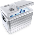 Mobicool Kühlschränke, 230 V, 39 L, 12 V, Weiß/Silber, Q40 AC/DC elektrische Kühlbox, Tragbare Alu-Kühlbox für Auto