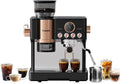 Tjean Kaffeemaschine, 20 Bar, 2300 W, 2,8 L, Schwarz/Kupfer, Barista Senso Doppelboiler Siebträgermaschine mit Mahlwerk