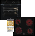 Exquisit Kochfeld, 59,0 l, 60 cm, Schwarz, Herd-Set EHE246-020-Set, Energieeffizienzklasse A, Garraum, Glaskeramik