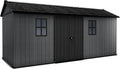 Keter Gerätehaus, 539x230x246 cm, 20 mm, Grau/Schwarz, Newton 1775 Geräteschuppen aus Evotech Kunststoff, Wände