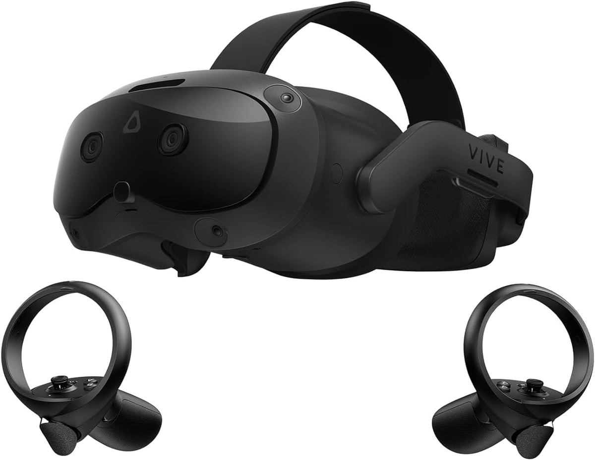 HTC Audiogerät, Schwarz, Vive Focus Vision Bundle, Mixed Reality und PC VR Headset + Controller, Consumer Edition + Vive Wired Streaming Kit
