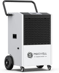 Moiswell Luftentfeuchter, 110 L, 90 L, 520m, Weiß/Schwarz, Gewerblicher Bautrockner mit Pumpe (Bis zu /24h) Mobiler