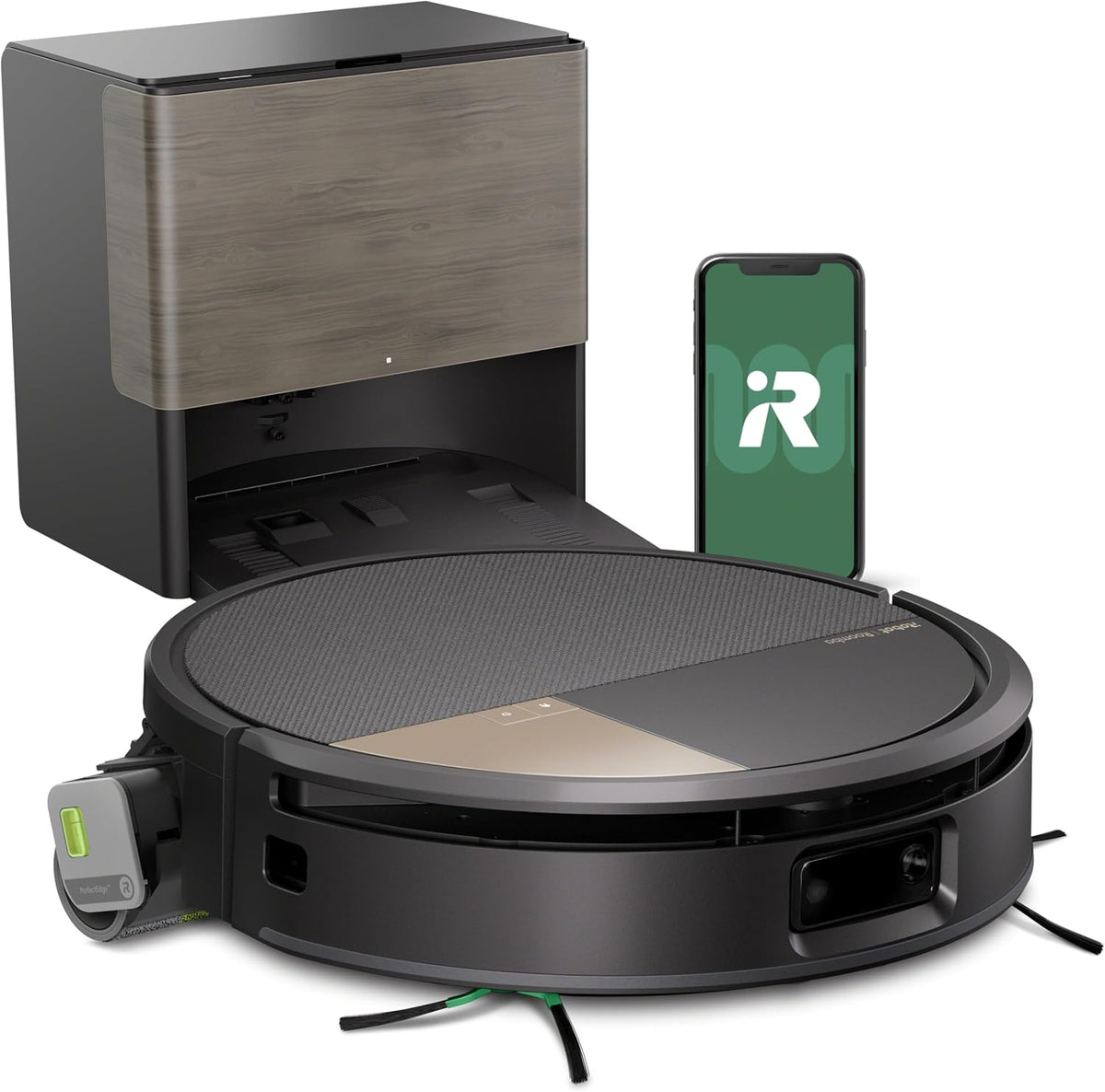 iRobot Saugroboter, Schwarz/Grau, Roomba Max 705 Combo + AutoWash Dock: ausfahrbare, selbstreinigende Wischrolle