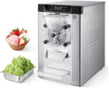 VEVOR Eismaschine, 2000 W, 20 L, 6 L, Silber, Gewerbliche Eiscrememaschine 12, Tischgerät für Gelato mit Edelstahlbehälter (304) &
