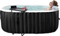 Ryuhic Aufblasbare Pools, 190 L, Schwarz/Weiß, Aufblasbarer Whirlpool für 1-2 Personen, Ovales, portables Spa mit 100 Luftdüsen