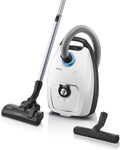SIEMENS Staubsauger, 650 W, Weiß/Schwarz, mit Beutel Z 7.0 VSZ7442S, Hygiene-Filter Plus, extrem leise, Bodendüse für Parkett