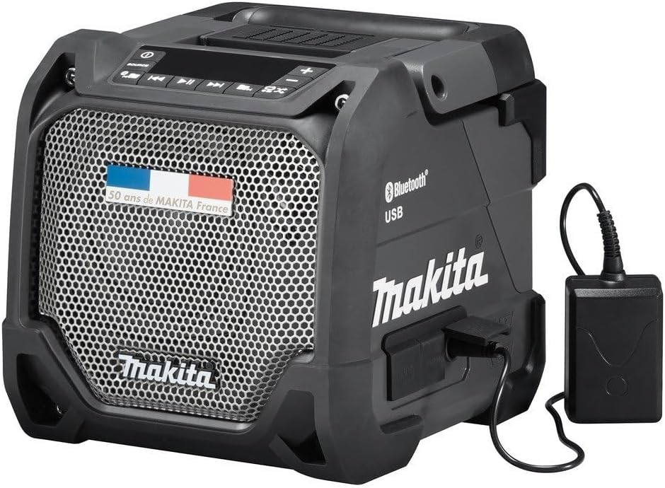 Makita Audiogerät, Schwarz, DMR202B Bluetooth-Lautsprecher, Batterie/Netzstecker (nur Produkt)