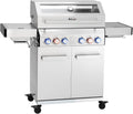 TAINO Gasgrill, Silber, PLATINUM YAMARA 4+2 Edelstahl 4 Brenner Keramik Sear-Burner