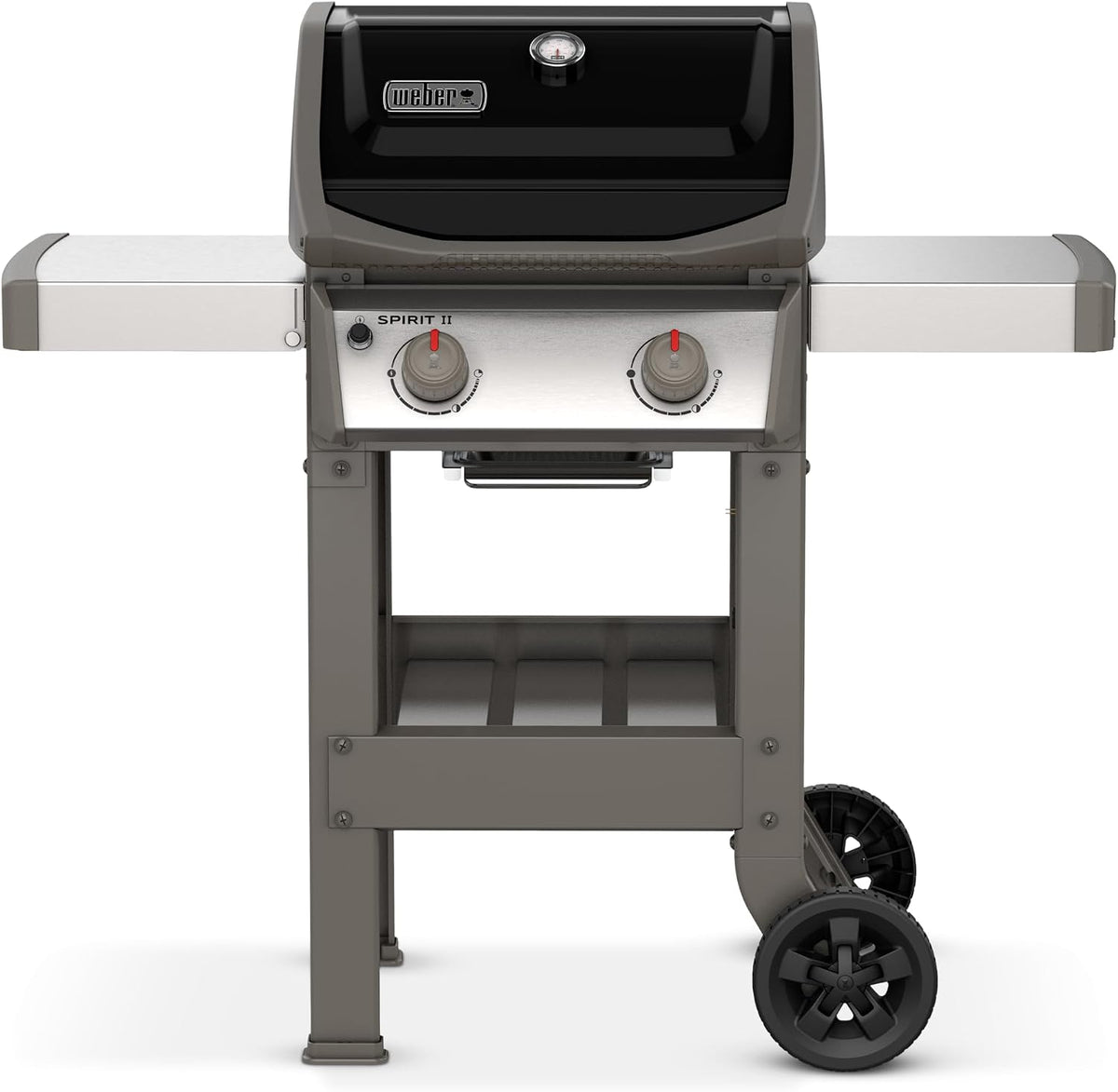 Weber Gasgrill, 51 x 46 cm, Schwarz/Silber, Spirit II E-210 / 2 Brenner, Gourmet BBQ System Roste, Leistungsstarkes GS4 Grillsystem