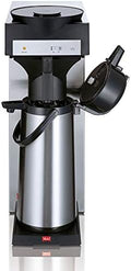 Melitta Kaffeemaschine, 2,2l, Silber/Schwarz, M 170 MT Gastro Filter- inkl. Pumpkanne Glaskolben