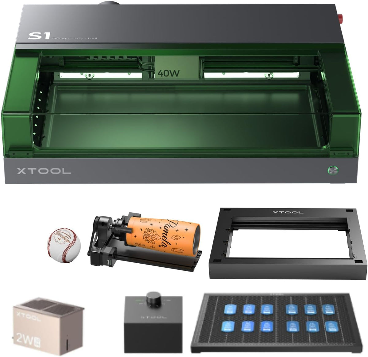 xTool Gravurwerkzeug, 40 W, Schwarz/Grün