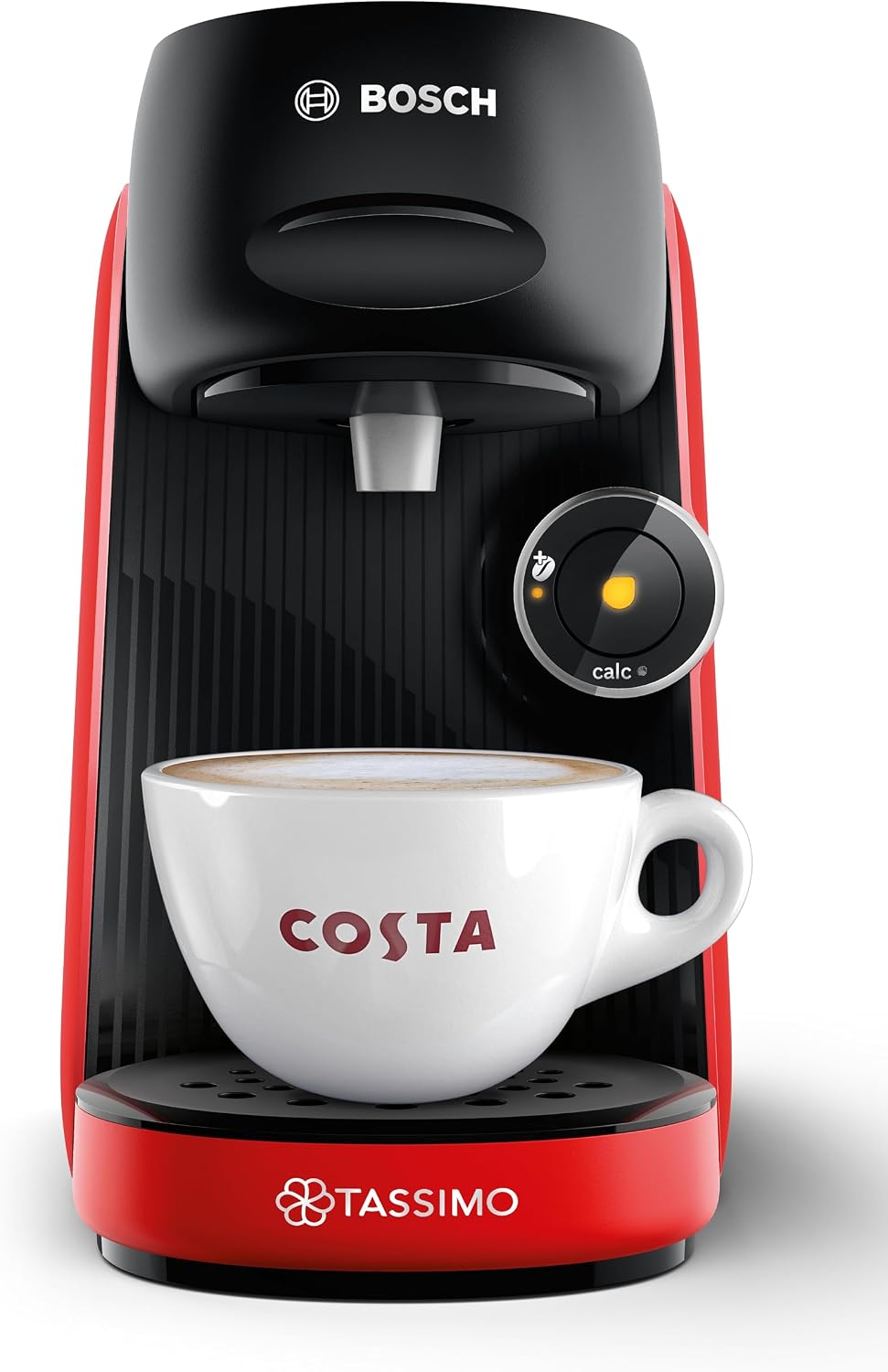 Tassimo Kaffeemaschine, Rot/Schwarz, by Bosch Finesse Friendly Pad- in Rot TAS163EGB mit, kompatibel mit 50 verschiedenen Getränken