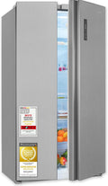 Exquisit Kühlschrank, 562 L, Silber, Side by Side SBS560-050D inoxlook, Volumen, Inverter Kompressor, Side by Side NoFrost