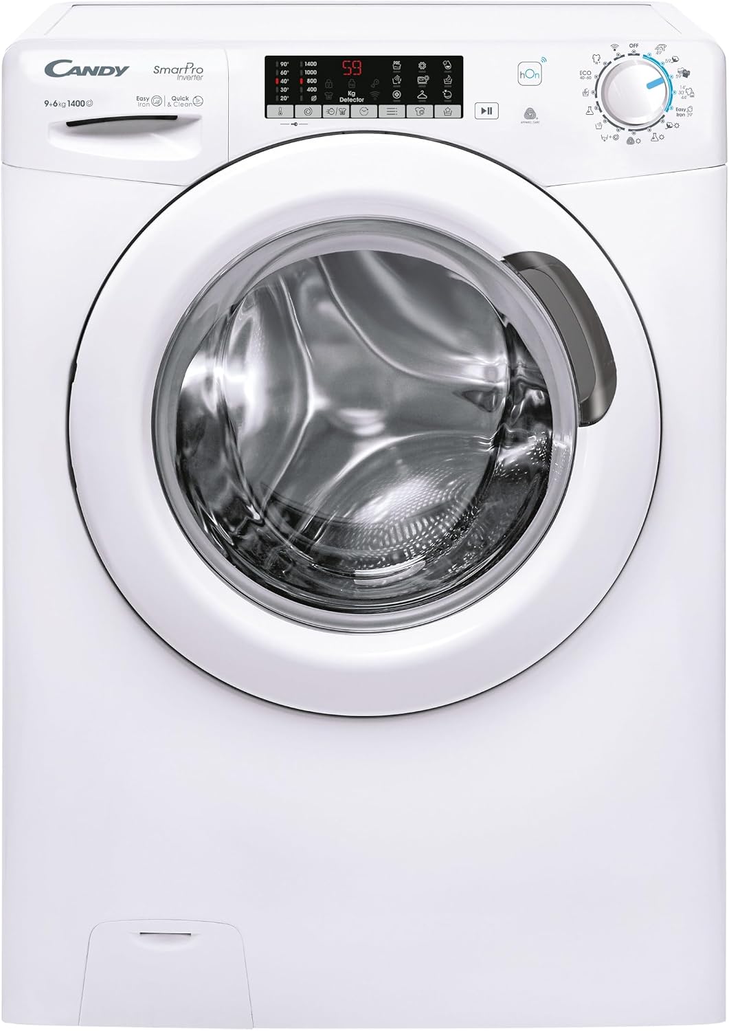 CANDY Waschtrockner, 85 x 60 x 58 cm, 76 dB, 6 kg, Weiß, Smart Pro Inverter CSOW4966TWM1-S mit Frontlader, Klasse A
