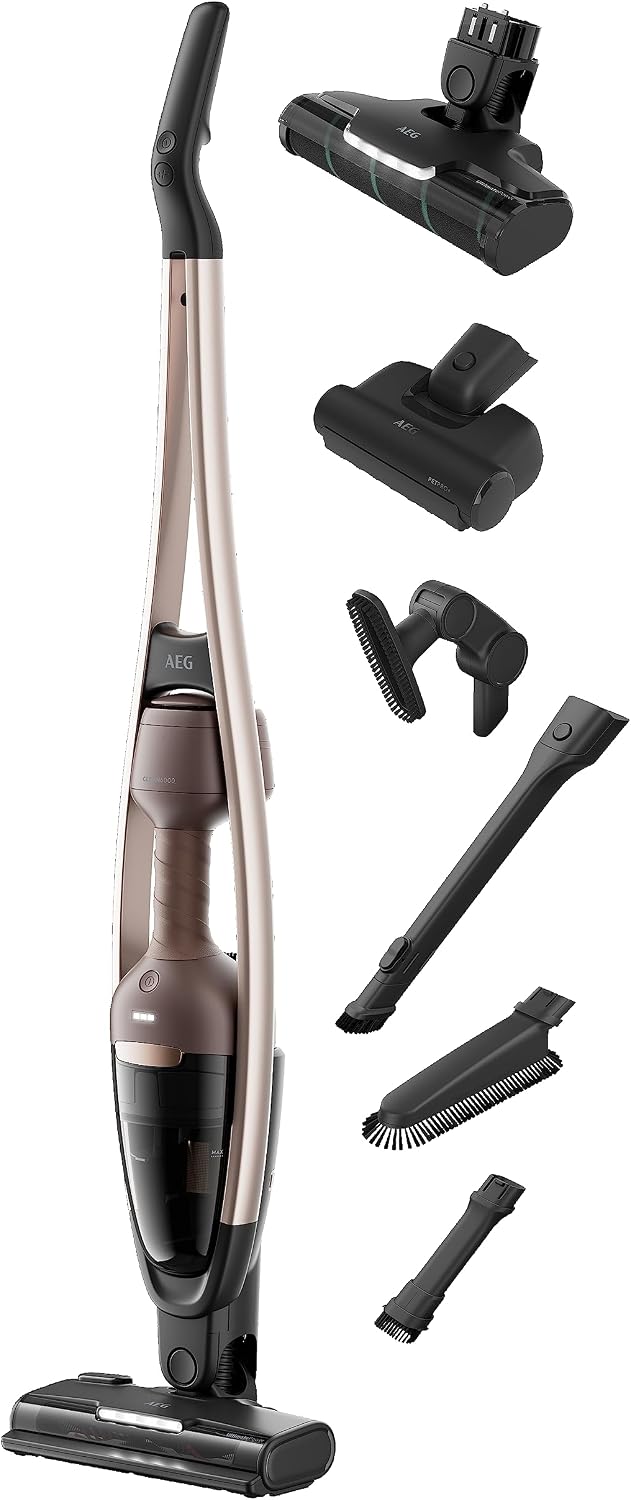 AEG Staubsauger, Schwarz/Braun, CLEAN 6000 AS62A252XN Akku kabellos/stiel