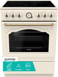 Gorenje Elektroherd, 71 Liter, 60 cm, Champagner, Classico GECS 6 B70CLI Elektrostandherd mit, Elfenbe