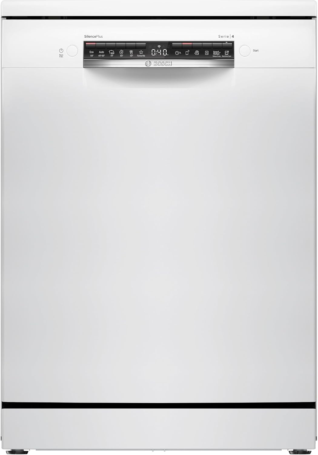Standgeschirrspüler SMS4EVI09E B:60 cm H:84,5 cm T:60 cm, 60 cm, Weiß, Bosch SMS4EVW08E, Serie 4, Smarter Freistehend