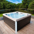 Tronitechnik Badewannen mit Sprudelfunktion, 210 cm, Weiß/Grau, ® Outdoor Whirlpool Spa TORCELLO außen Badewanne weiß x