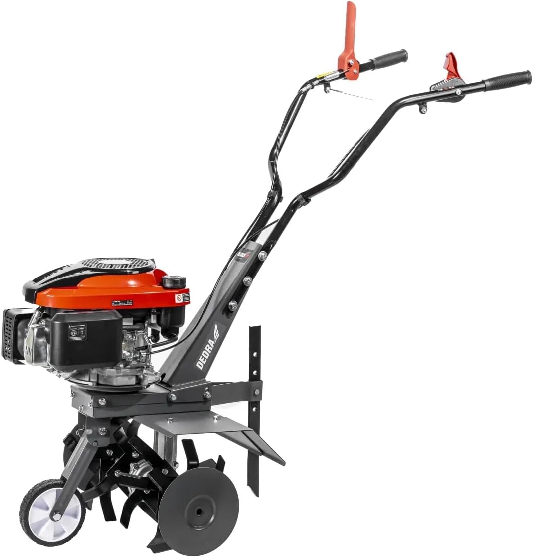 Dedra Motorhacken, 2,7 kW, 60 cm, Schwarz/Orange, Motorhacke Garden, Arbeitsbreite, 4-Takt-Motor 4T, hohe Geschwindigkeit: 3000RPM