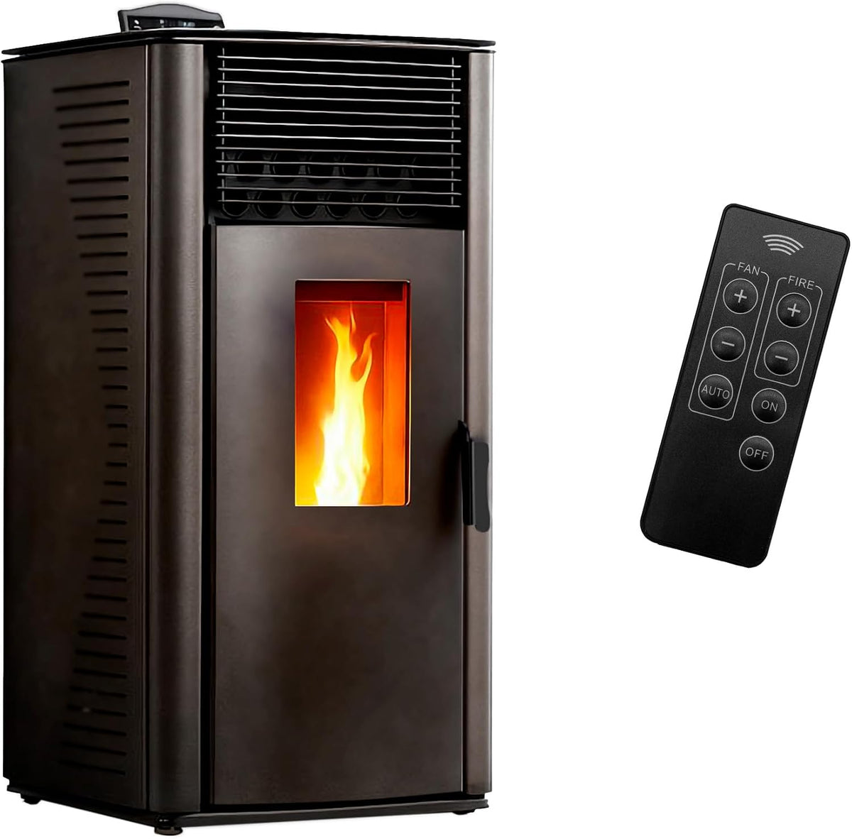 Sannover Pelletheizungen, 12 kW, Schwarz, Anita Luft-Pelletofen
