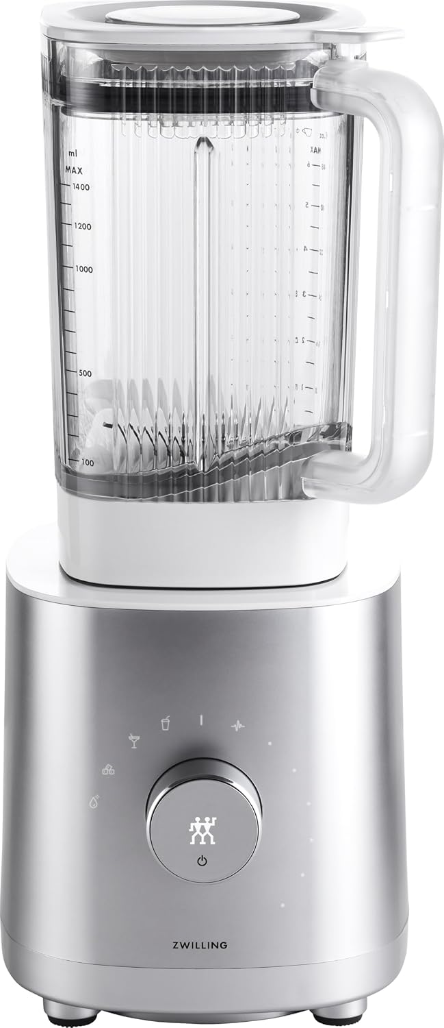 ZWILLING Standmixer, 1.4 Liter, Silber/Weiß, ENFINIGY Universal, Mixer mit Edelstahl-Kreuzklinge &, Silber