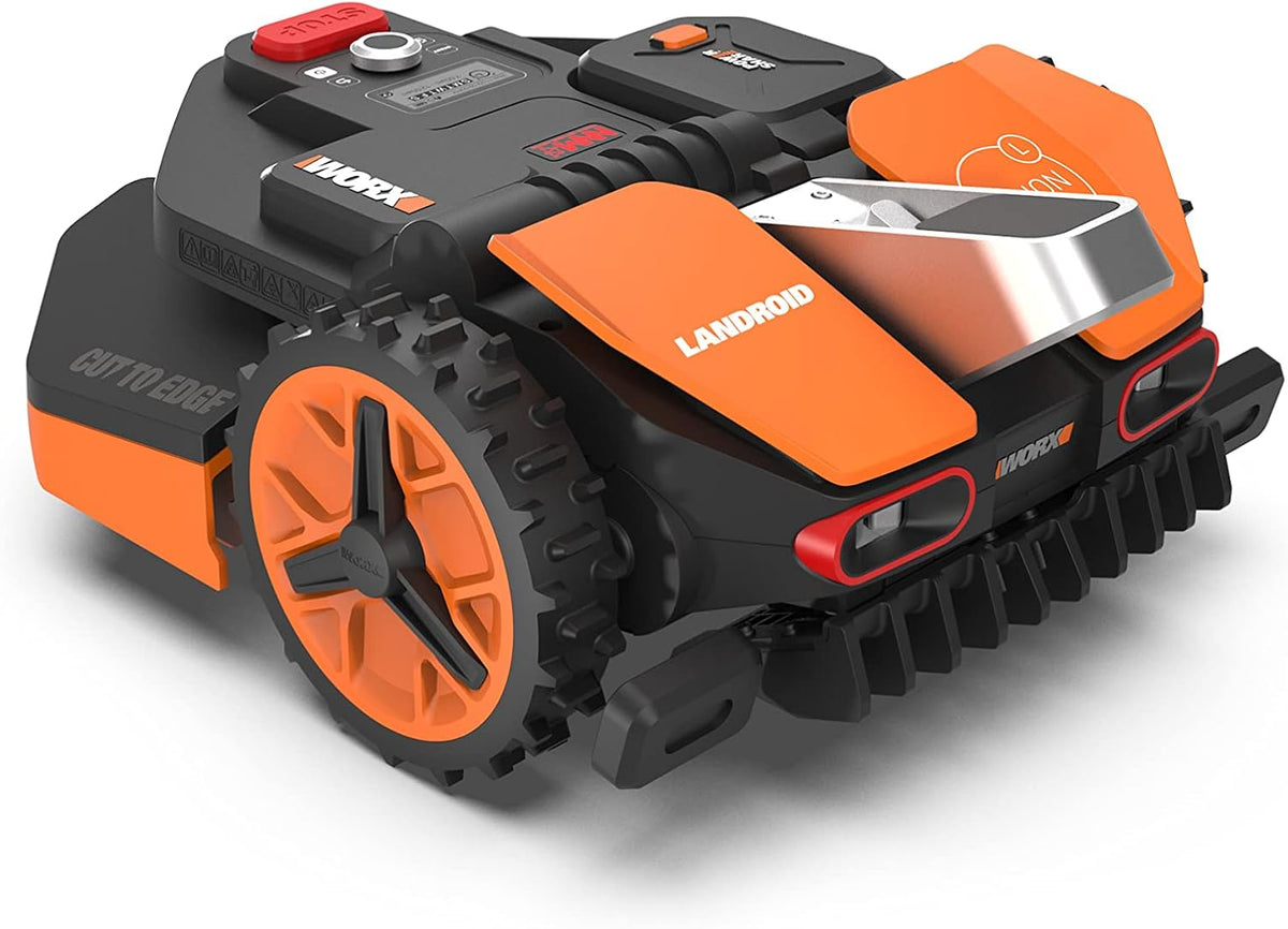 WORX Mähroboter, 1600m, schwarz/orange, Landroid Vision L1600 WR216E.1 - ohne Begrenzungskabel für, AI Rasenmäher Roboter (WLAN & Bluetooth