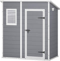 Keter Gerätehaus, 183.5 x 111 x 200.5 cm, 168.5 x 97 x 154 cm, Grau/Weiß, Manor Pent 6x4 Gartenhaus wetterfest