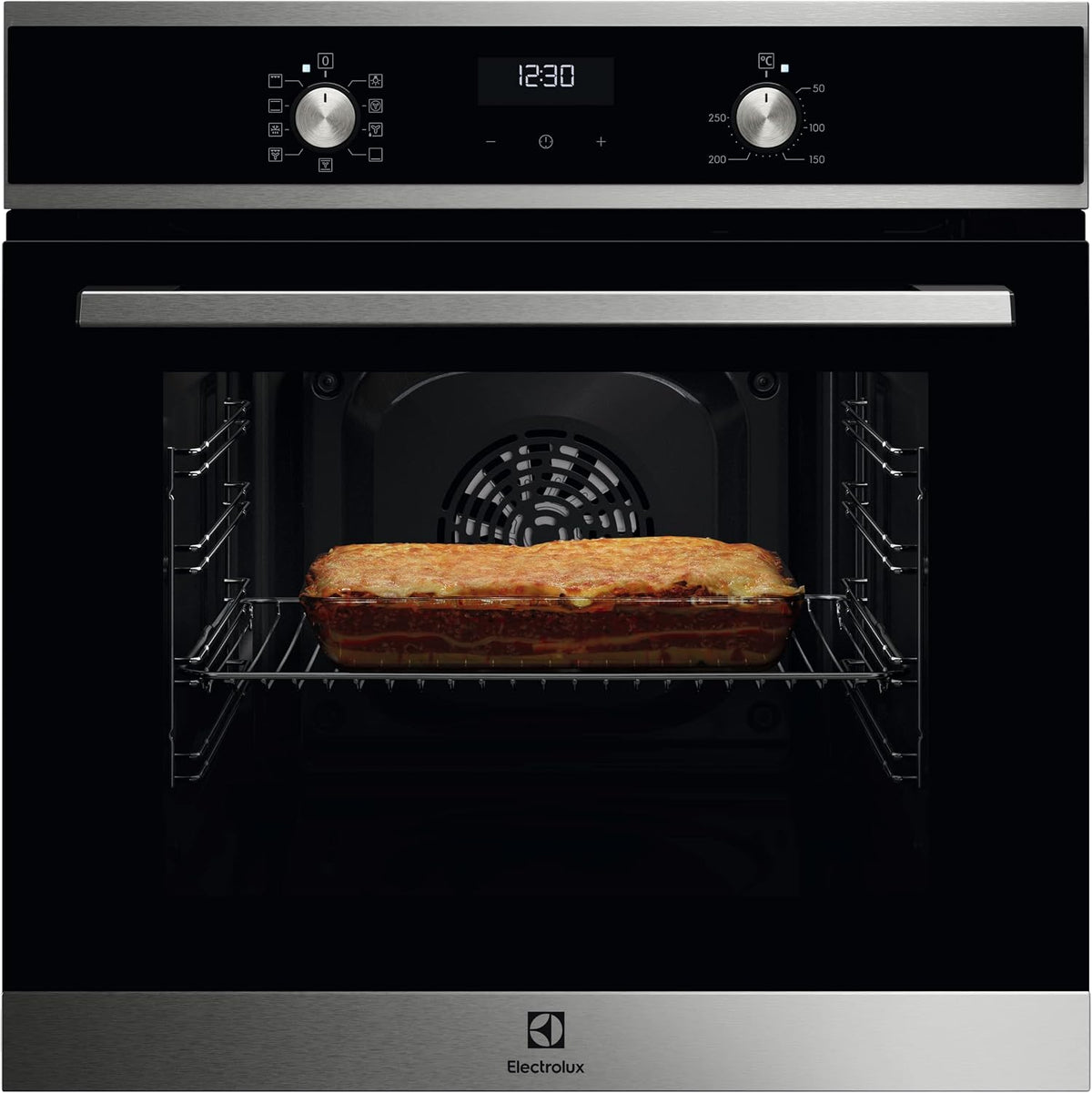 Electrolux Backofen, Schwarz/Edelstahl, SurroundCook® 600 Multifunktions-Ofen EOF5H40BX, Einbau, mehrstufiges Kochen