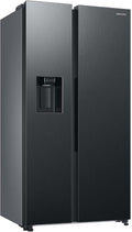 Side-by-Side GSLC41EPPE Energieeffizienz E, silber Side-by-Side-Kühlschrank, 178 cm, 634 l, 225 l, Schwarz