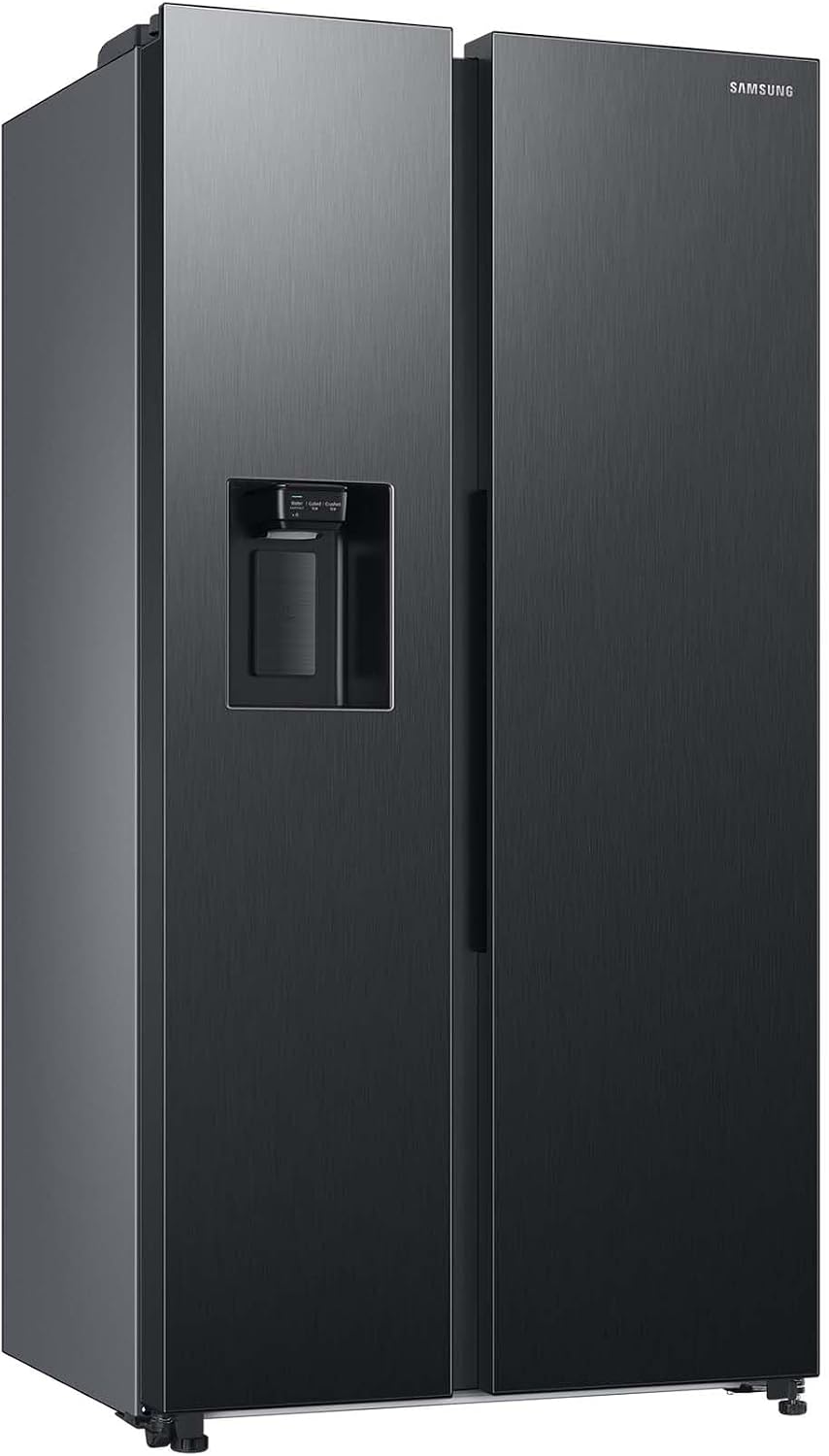 Side-by-Side GSLC41EPPE Energieeffizienz E, silber Side-by-Side-Kühlschrank, 178 cm, 634 l, 225 l, Schwarz