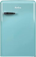 Amica Mini-Kühlschrank, 88 cm, 55 cm, 62 cm, Eisblau, VKS 15622-1 T Retro Vollraum-Kühlschrank / Ice Blue / (H) x