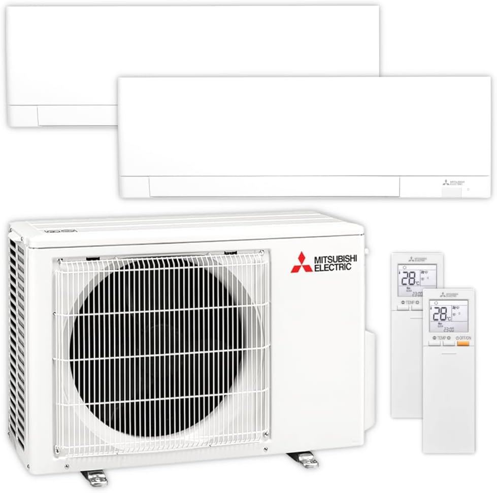 ThermoFlux Split-Klimaanlage, 3,5 kW, Weiß, Mitsubishi by Multisplit Klimaanlage Set, MSZ-AY