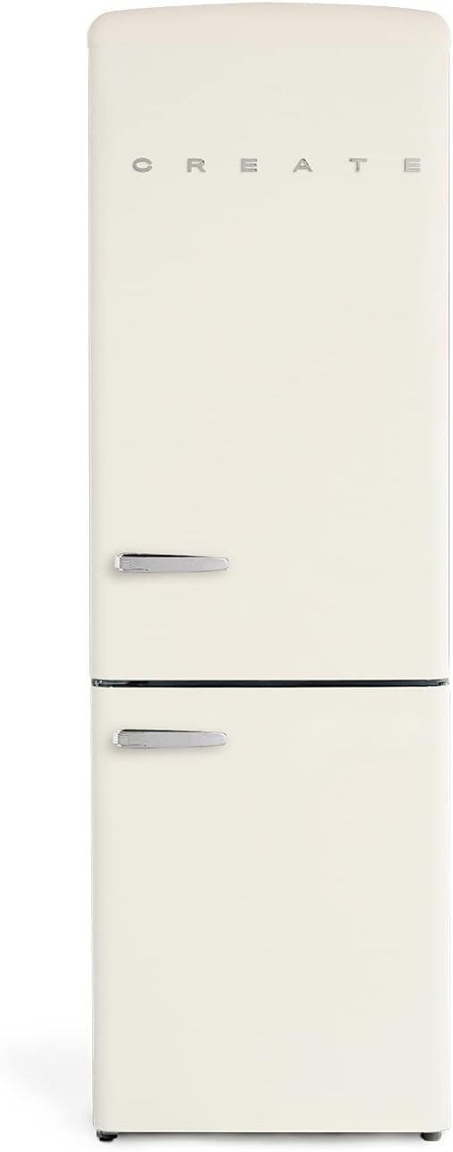 CREATE Kühlschrank, 330 L, Creme, / FRIDGE STYLANCE / /Retro Vintage-Stil und Design