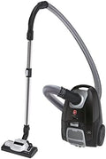 Hoover Staubsauger, 3,5 L, Schwarz/Silber, Boden mit Beutel, leiser (69 dBA) mit automatischem Beutelentsorgungssystem