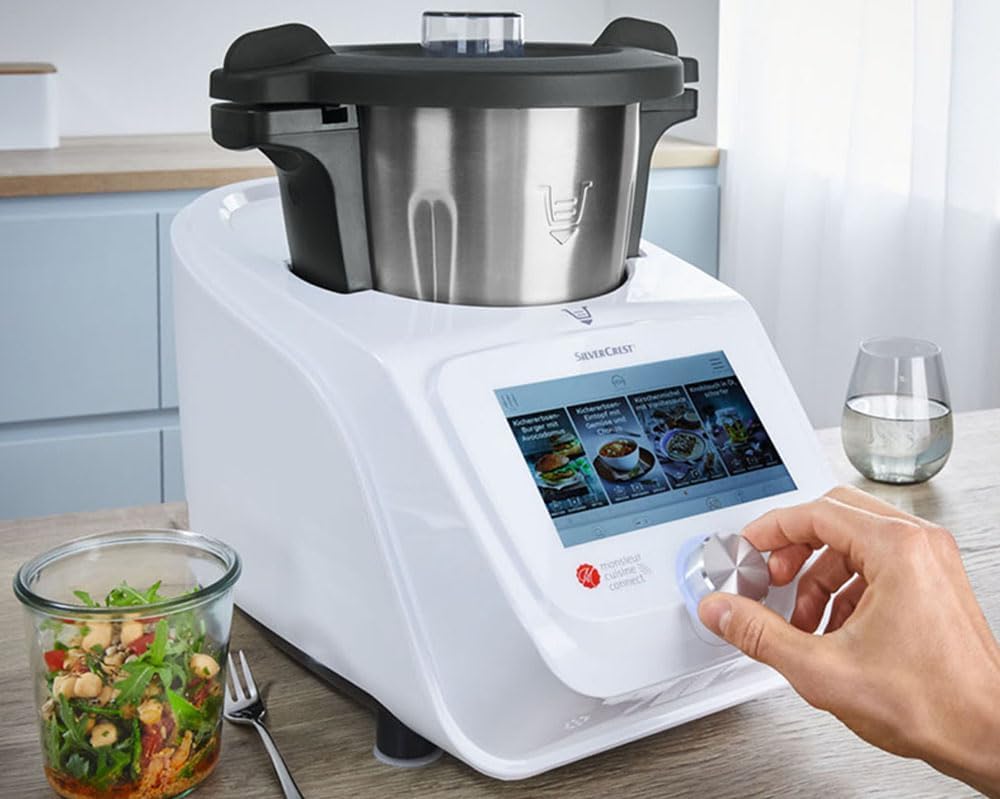 PSIDE Küche,Haushalt & Wohnen,Elektrische Küchengeräte, 1100 W, Weiß/Schwarz/Silber