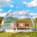 GAFENO Pop-up-Pavillon, 3 oder 3,6 m, für 5 bis 7 Personen, Transparent/Beige