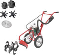 Zoobotanica Motorhacken, 44 cm, 4 PS, Stahl, Rot/Schwarz, 63CC Gartenfräse Benzin 3in1 Motorhacke für Mähen, Kultivieren und Graben ausheben